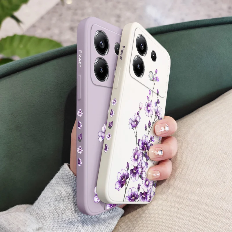 Pericallis Hybrida Phone Case For Xiaomi Poco X6 F6 M6 M5 M5S F5 X5 F4 X4 M4 F3 M3 X3 Pro 4G 5G GT Silicone Cover