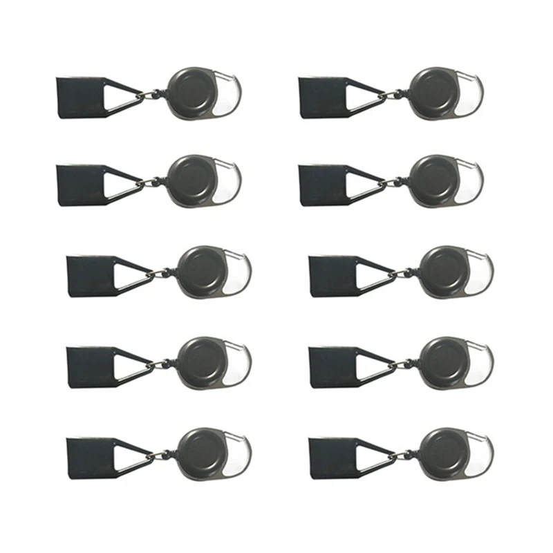 

10Pcs Silicone Lighter Holder Sleeve Clip Lighter Protective Cover Smoking Accessories with Retractable Keychain