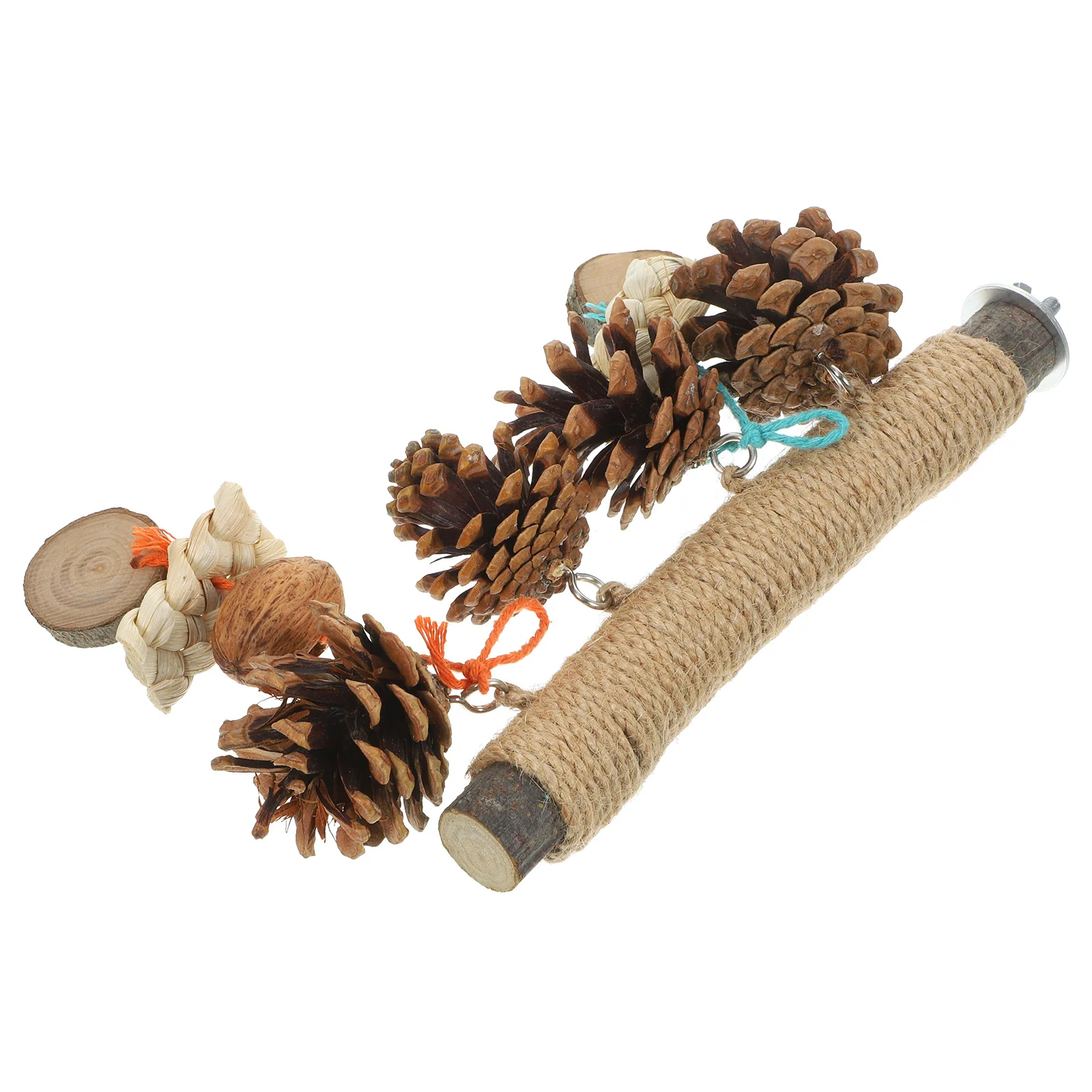 

Takraw Bird Perch Stand Wooden Parakeet Balance Train Toy Toys Chewing Puzzle Parrot Cage Long Tail Exercise