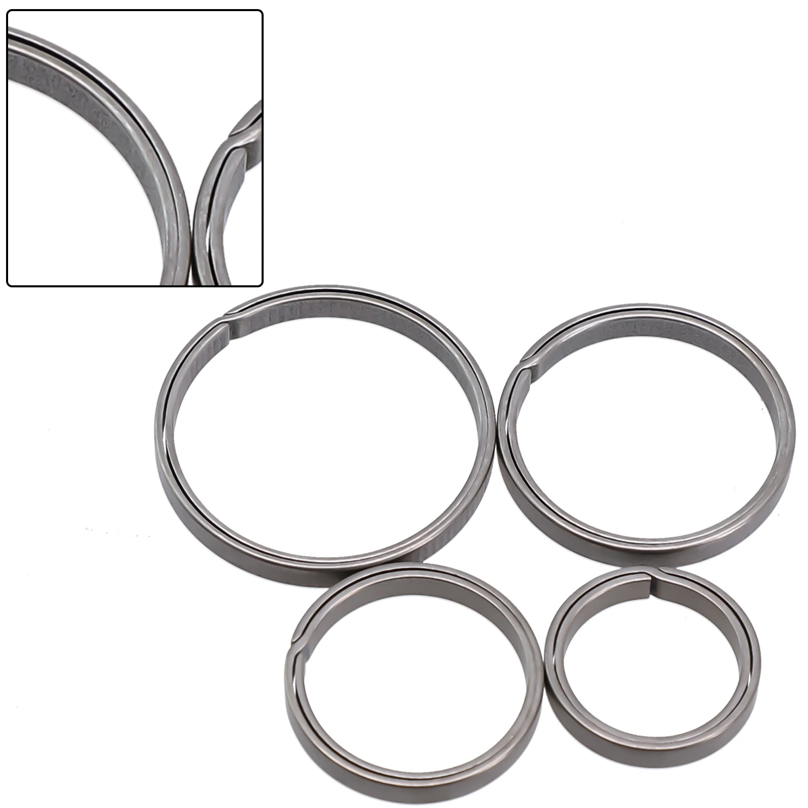 

4PCS Titanium Alloy Key Rings Keychains Buckle Pendant Super Lightweight Man Car Keychain For Male Creativity Gift Wholesale