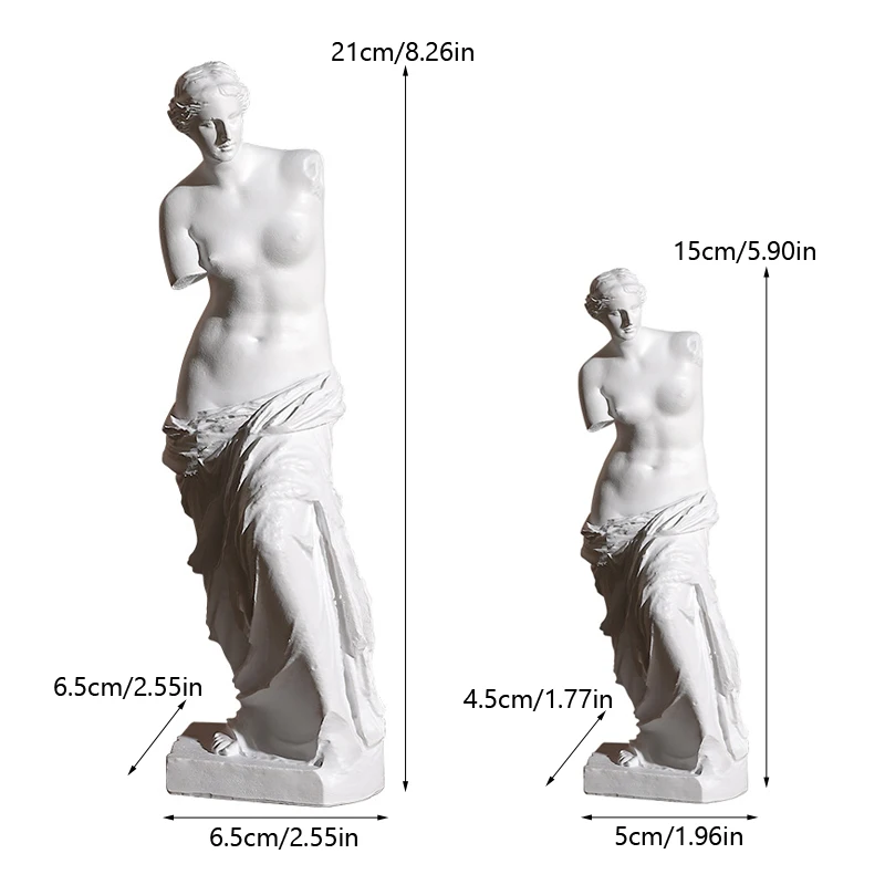 Скульптура Венеры Милосской из смолы с разбитой рукой, персонаж для декорирования дома, фигурина греческой богини искусства для украшения гостиной, кабинета.