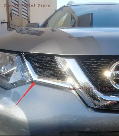 Для Nissan X-Trail Rogue 2014 2015 2016 2017 Хромированная передняя решетка гриль воздушная крышка