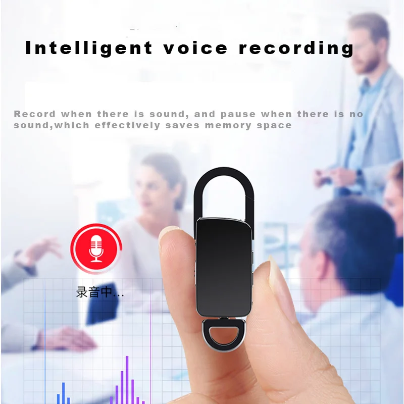 Цифровой диктофон Брелок с ручкой Dictaphone 32 ГБ запись голоса USB флеш-накопитель