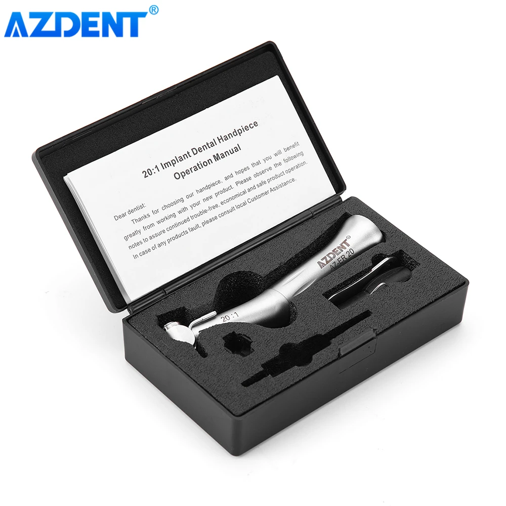 Наконечник для зубного импланта AZDENT Редукционный угловой патрон с кнопкой 20:1