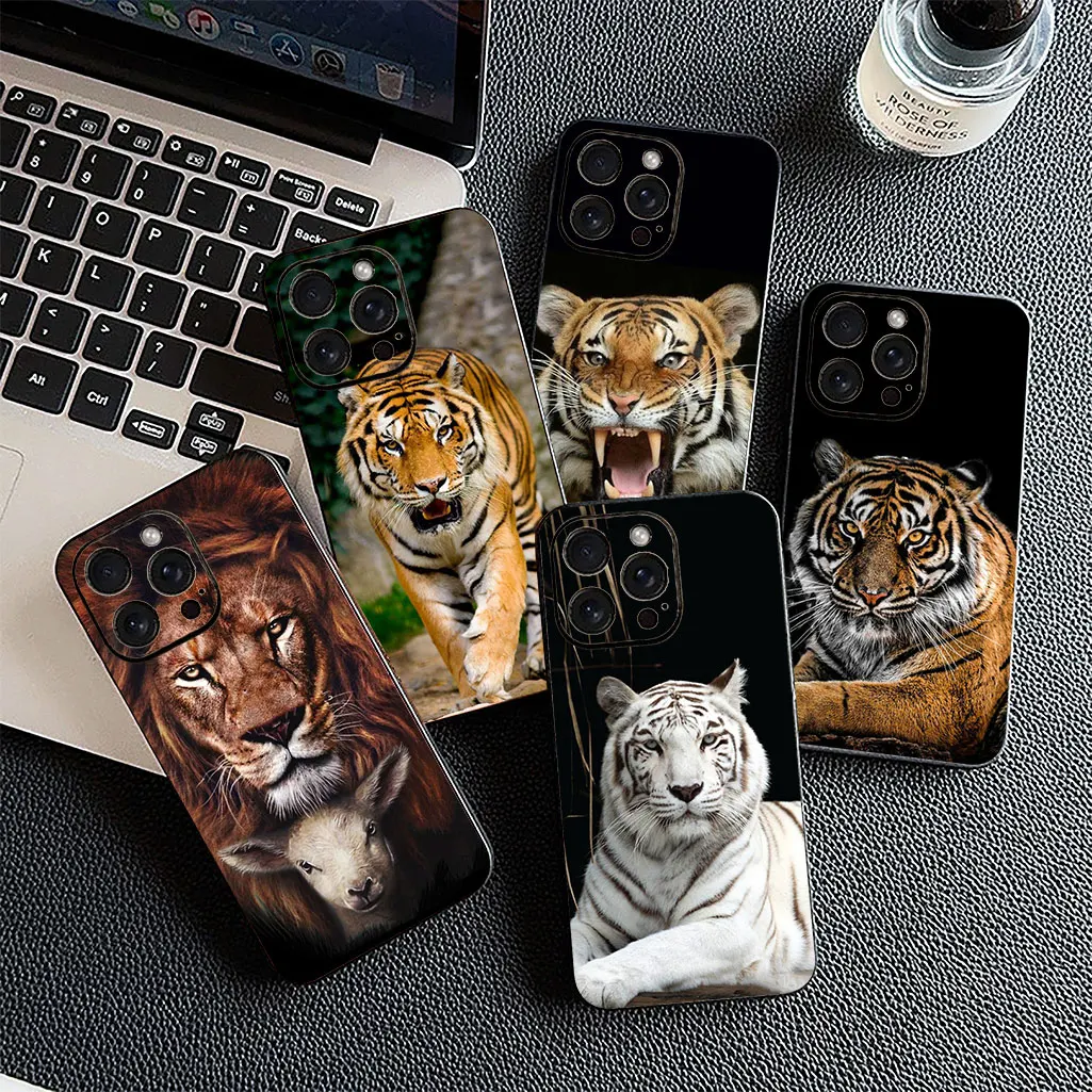 Мягкий чехол с обои Lion Art Tiger для Apple iPhone 16 15 14 11 Pro Max SE2 SE3 7 8 Plus SE 2022 16+ 15+ Чехол для телефона (art.: 3920d07ff3e2b) - 3920d07ff3e2b