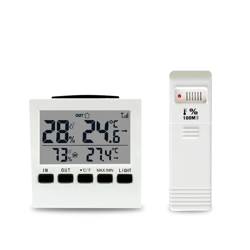 

Indoor/Outdoor Wireless Weather Station LCD Digital Thermometer Hygrometer LCD Digital Thermometer Humidity Household Tools