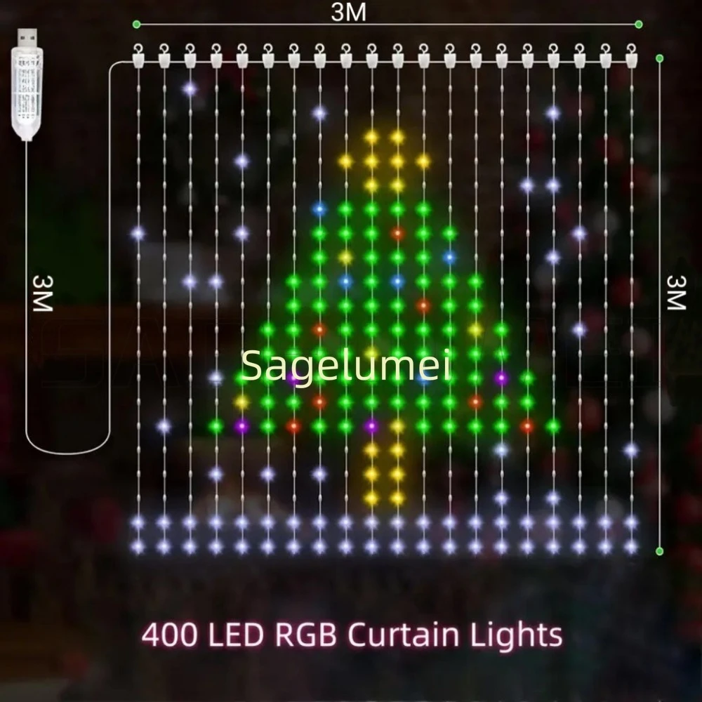 СAGE LU MEI RGB светодиодные гирлянды для штор