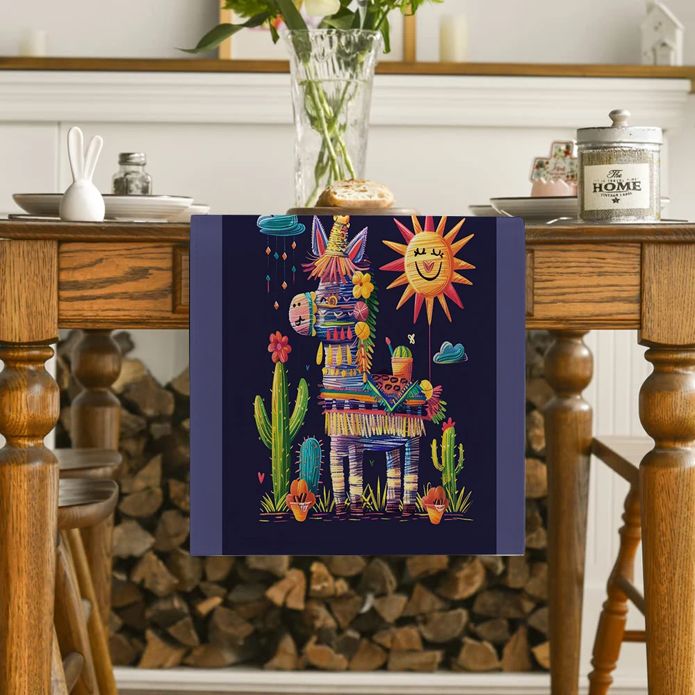 Кактус Пиньята Мексика Травень 5-День Мертвых Настольная дорожка Полиэстеровые