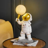 Creative Astronaut Night Lights Modern Home Decor Accessories Cartoon Spaceman Figurines Bedroom Desktop Decoration Bedside Lamp