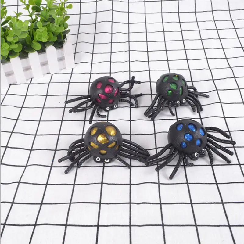 

Pcs Decompression Toy Bright Color Spider Squeeze Ball For Releasing Stress Vent Ball For Kid And Adults Anxiety Stress Relief