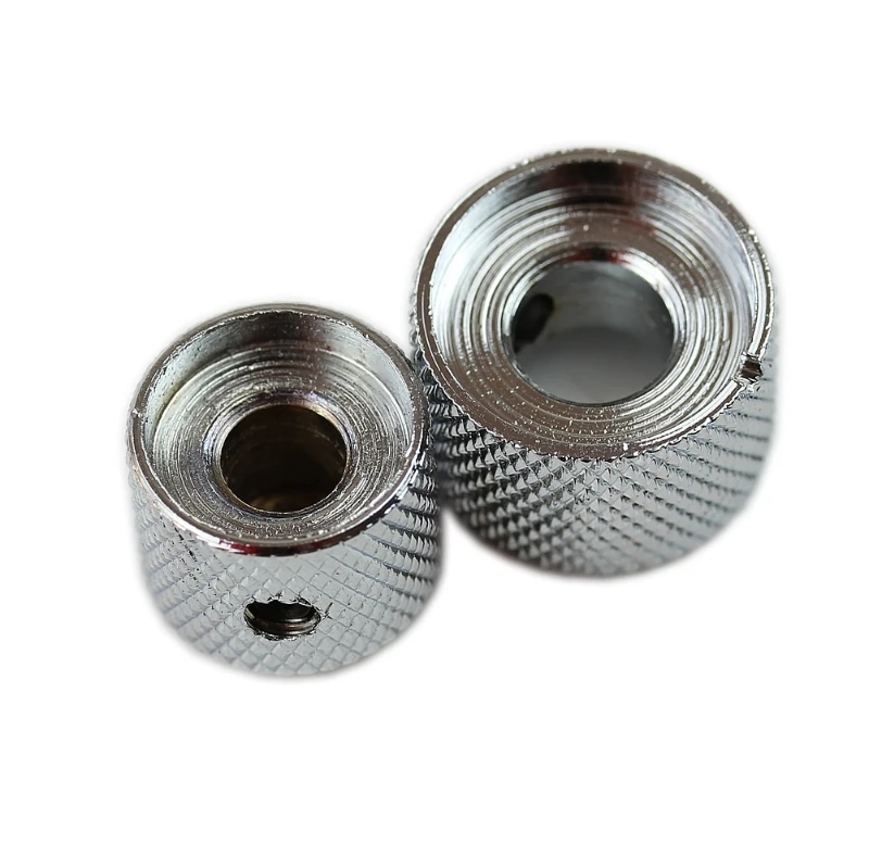 

Concentric Dual Knob Metal Dome Potentiometer Cap For Electric Guitar Bass Tone