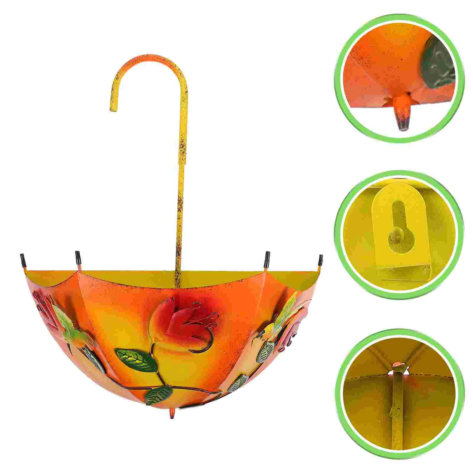 

Wall Mounted Pot Umbrella Hanging Planters Unique Flowerpot Creative Metal