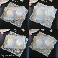 elegant lace mesh table place mat pad cloth embroidery cup doily coffee coaster christmas placemat wedding kitchen accessory