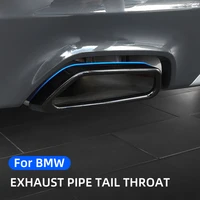 stainless steel car exhaust pipe tail throat for bmw x3x5x6x7 3 5 series 6gt tail throat frame car stickers cover accessories