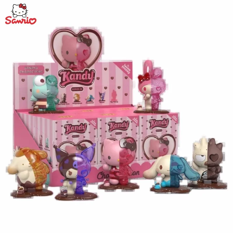 

Hello Kitty Sanrio Family Blind Box Tide Play Figure Cinnamoroll Pompom Purin Kuromi Mymelody Two-dimensional Cute Ornament Gift