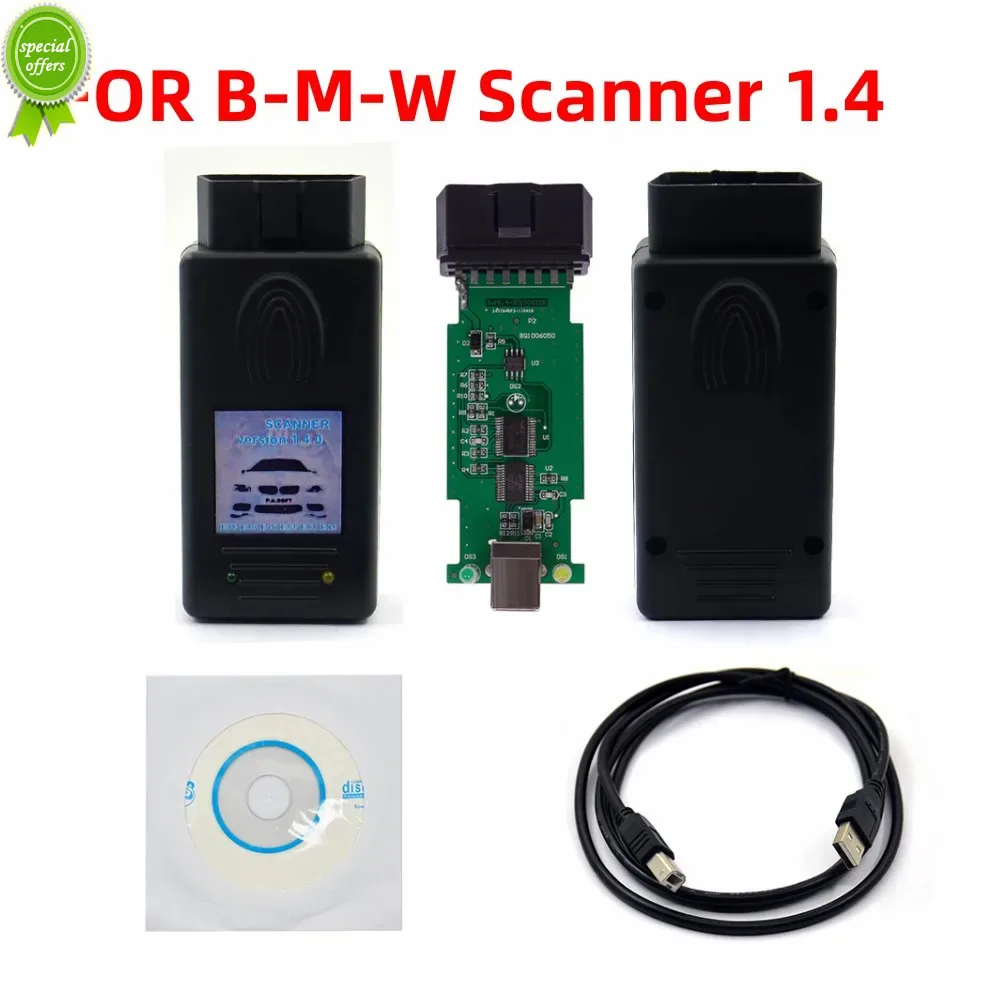 Новинка 2024 года для BMW SCANNER 1 4 0 диагностический сканер OBD2 считыватель кодов USB