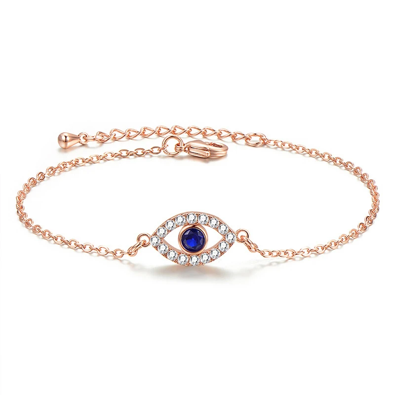 

New in Luxury CZ Evil Eye Charm Bracelet for Women Shiny Princess Cubic Zircon Adjustable Bracelet Bangles Trend Jewelry Gift