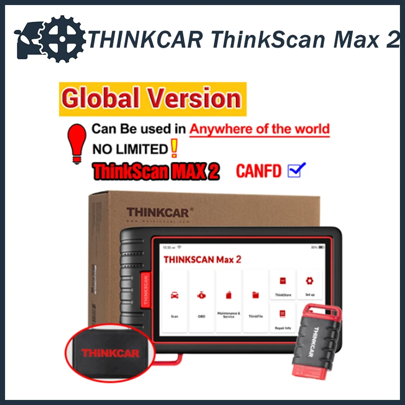 

Free Shipping ThinkCar THINKSCAN Thinktool Max Max 2 OBD2 Scanner Full System AF DPF IMMO 28 Reset ECU Coding Thinkscan Max2