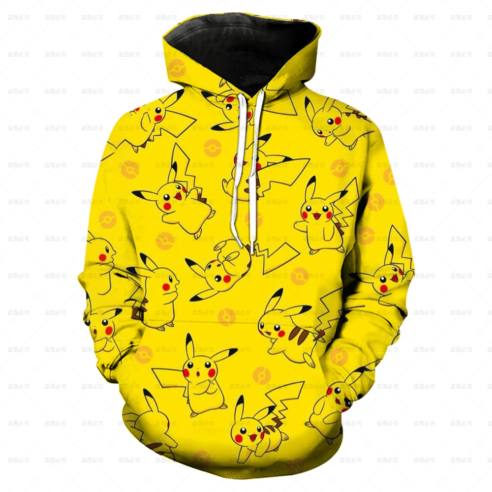 

Новинка, Детская толстовка с покемоном, Детская забавная Толстовка с принтом Пикачу, худи с длинным рукавом для мальчиков и девочек, детская...