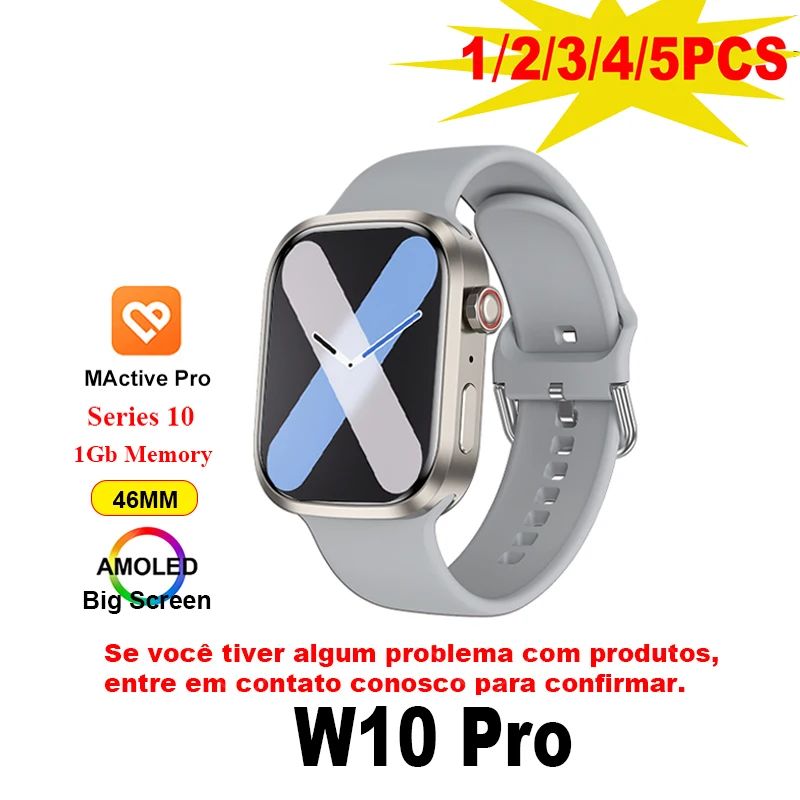 Умные часы W10 PRO Amoled с экраном 46 мм 1 ГБ фотоальбом компас GPS спортивное