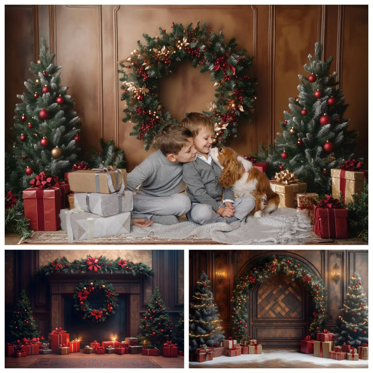 Рождественский венок с елкой