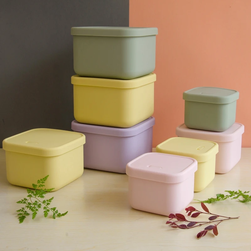 

Baby Food Container Silicone Child Food Storage Box Portable Infant Milk Powder Kid Snacks Container Baby Fruit Vegetable Bowl