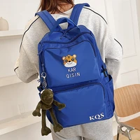 student college school bag with doll backpack 2022 women nylon cute backpack girl kawaii tiger fashion book bags ladies rucksack