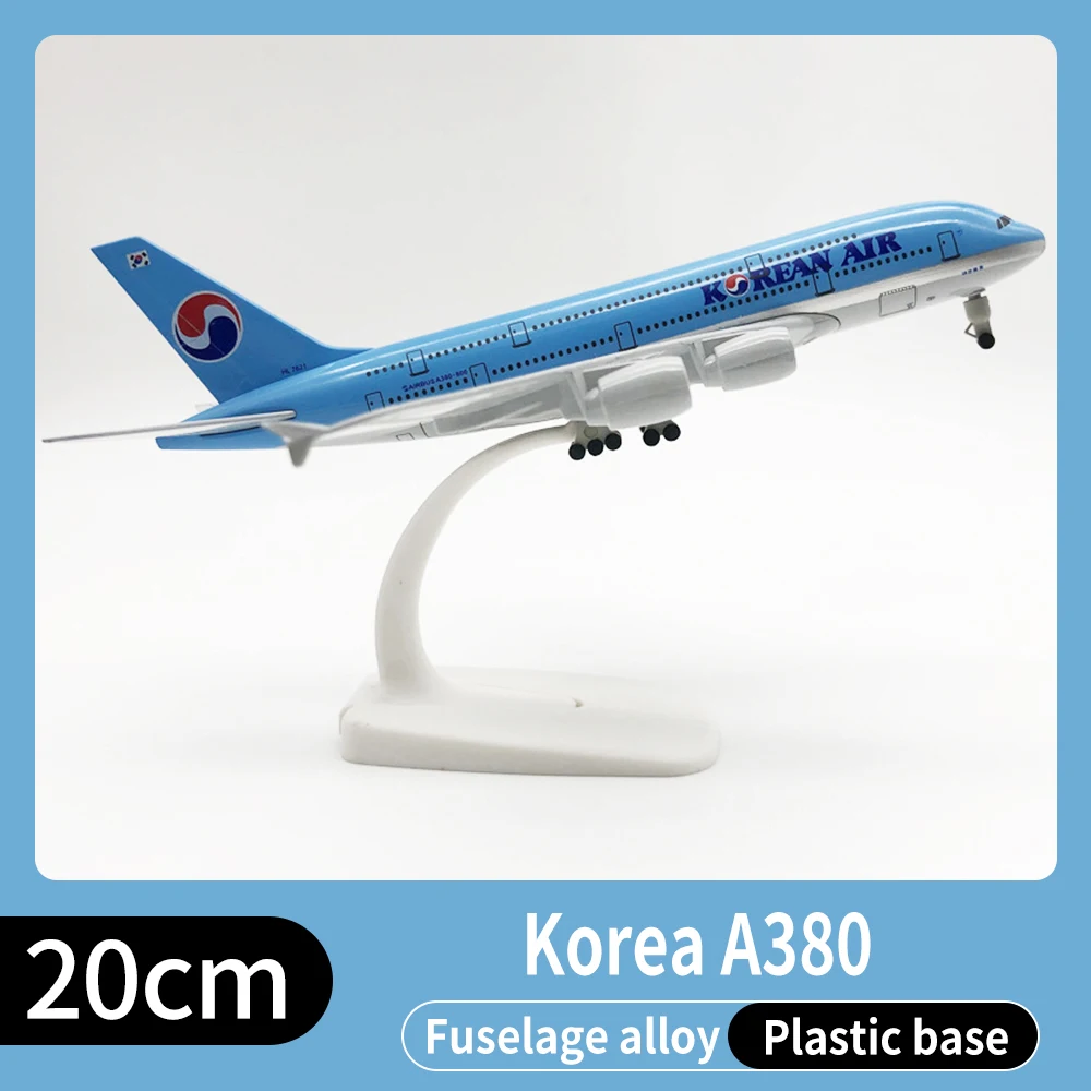 

Metal Aircraft Airliner Model 20cm 1:400 Korea A380 Metal Replica Alloy Material Aviation Simulation Boy Gift Toys Collectibles