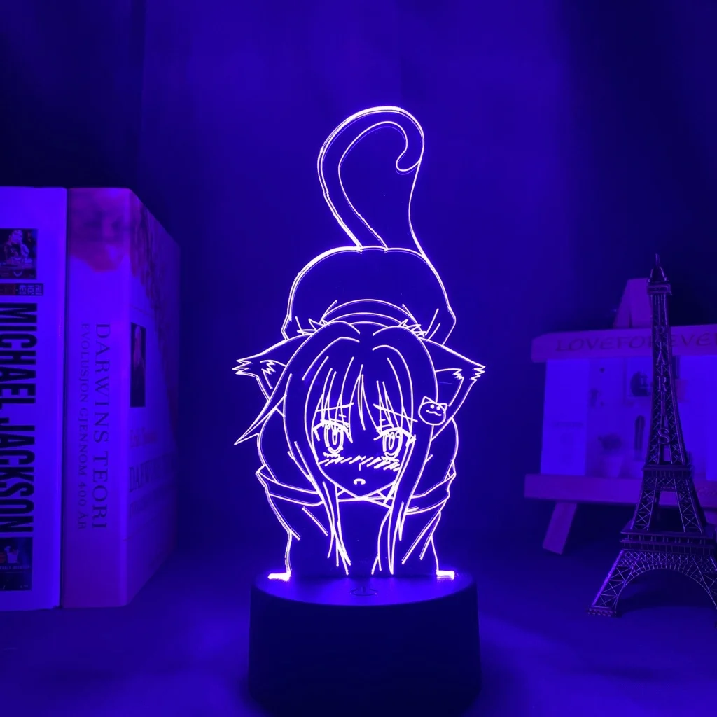 3d-лампа в стиле аниме для старшей школы DxD Shirone Toujou спальни декоративный