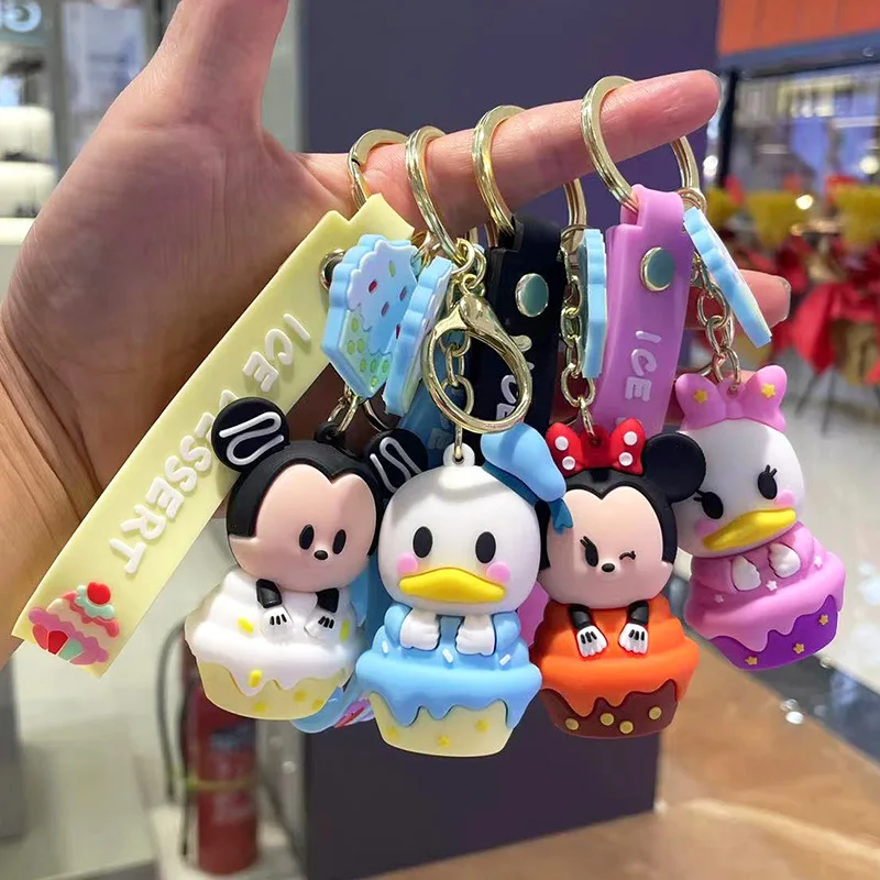 

Милые брелоки из мультфильма, Disney, Микки Маус, Дональд, Дак, креативная Женская силиконовая сумка, аксессуары, подарки