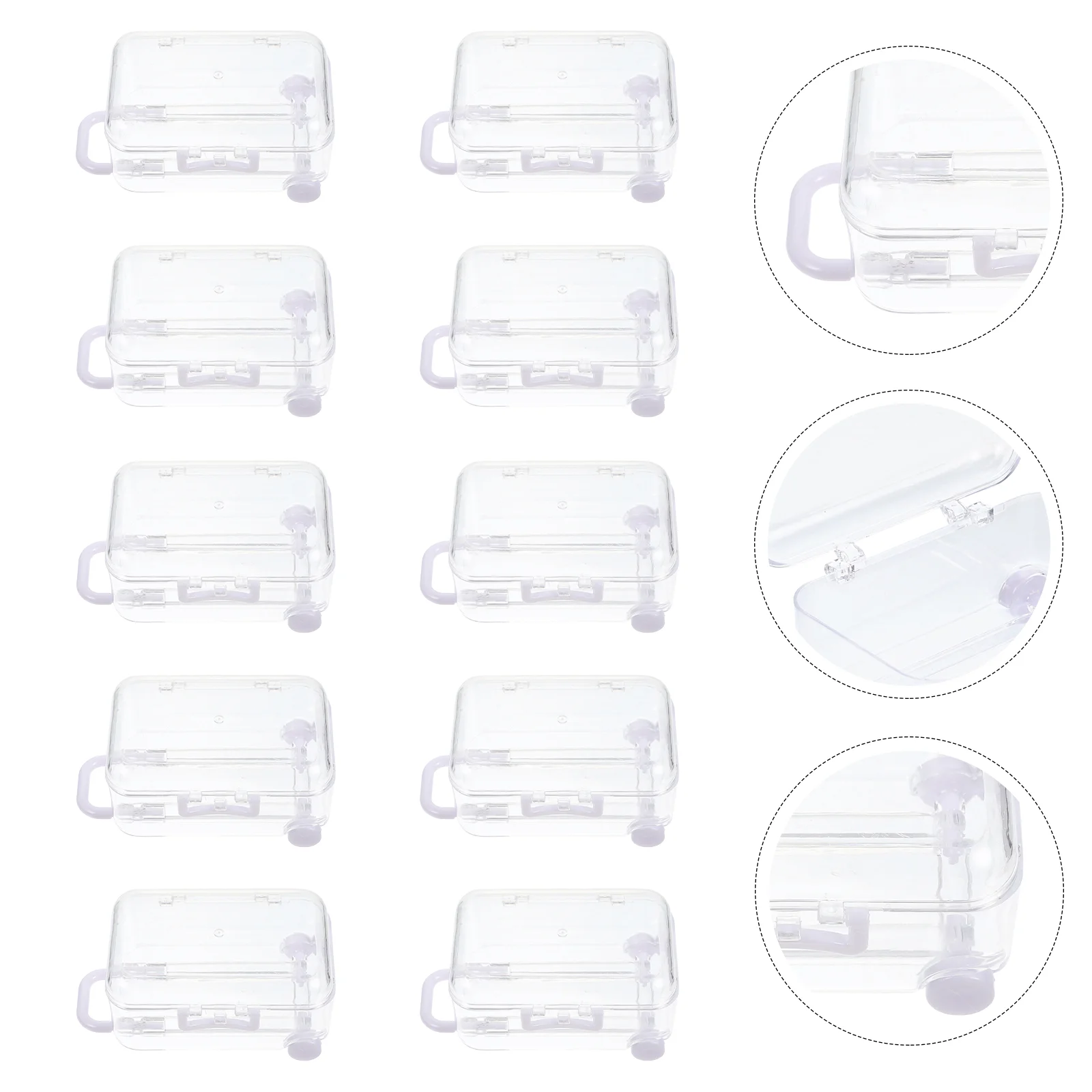 

12 Pcs Organizer Trolley Case Wedding Candies Box Travel Mini Suitcase Dolls Party Decorations