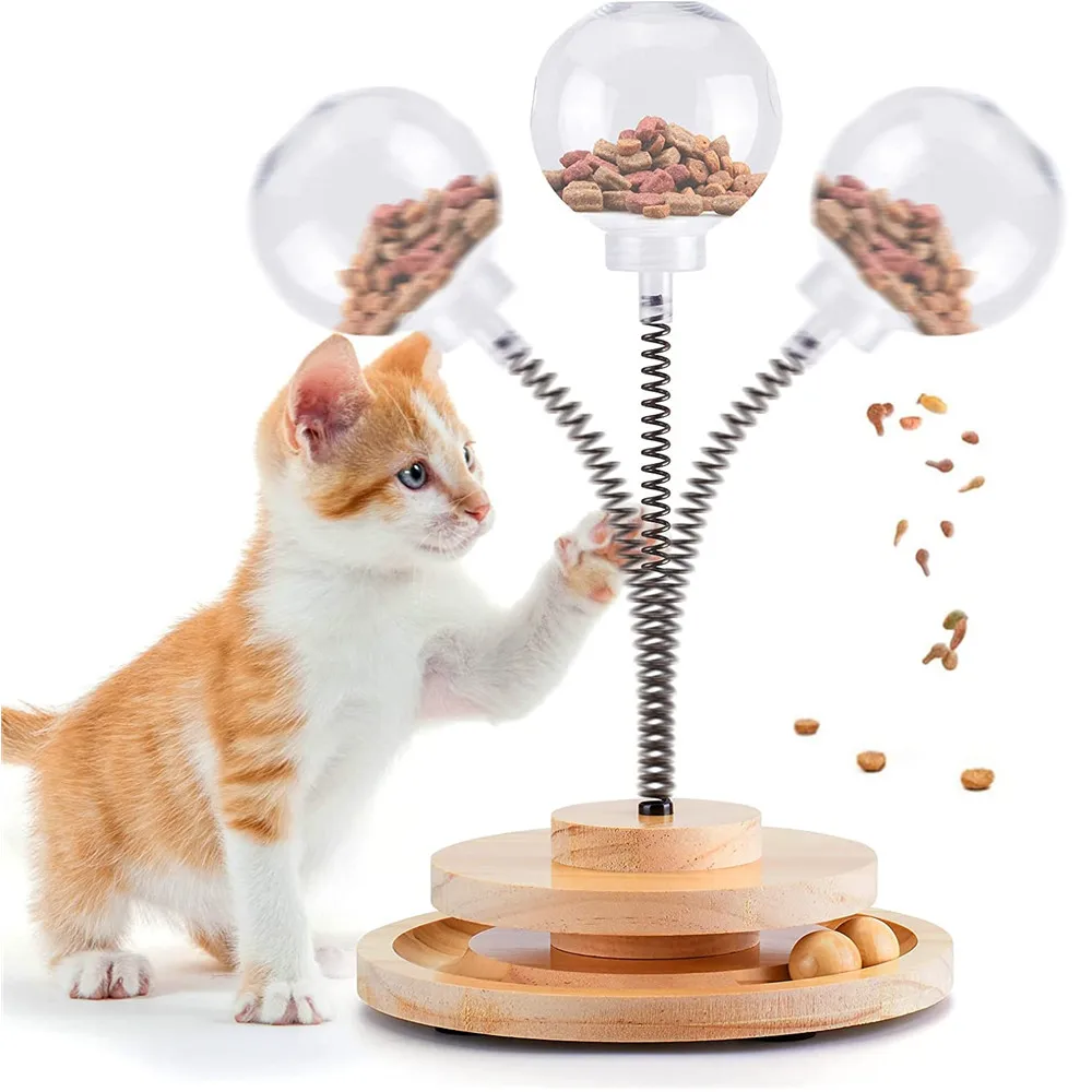 

Tumbler Swing Food Toys Kitten Puzzle Feeder Leaking Food Ball Interactive Cat Food Feeders Toy Pet Treat Ball Cats Accessories