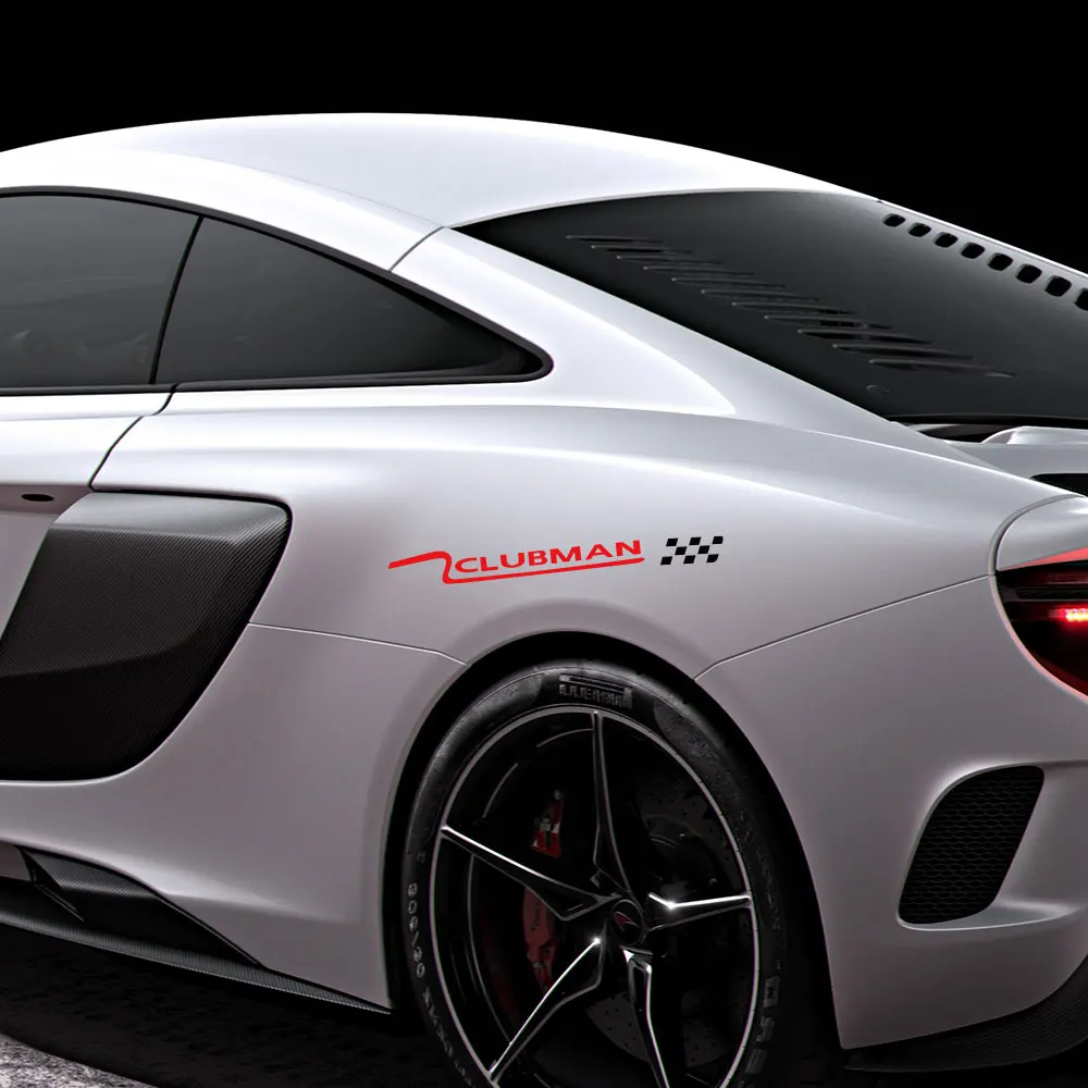 Наклейки на боковые двери автомобиля 2 шт. спортивные наклейки для мини-John Cooper R55