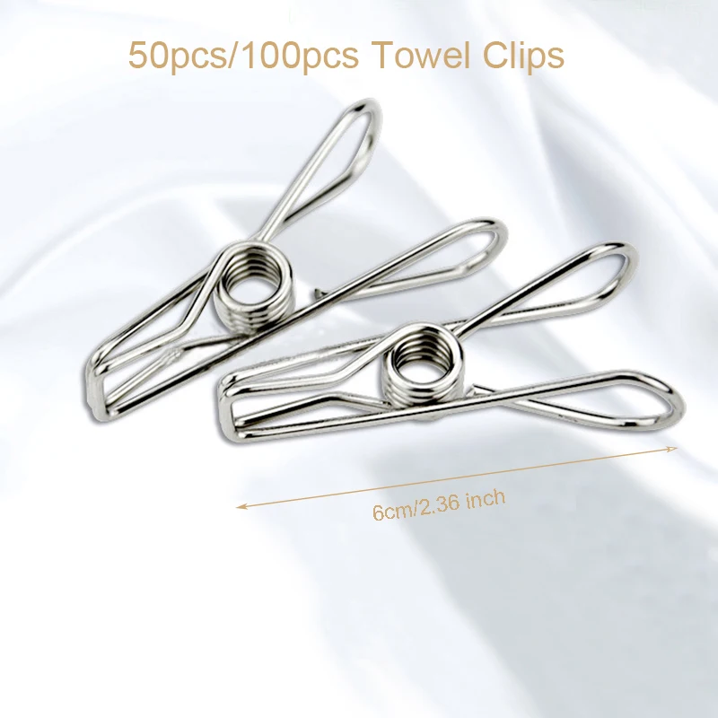 

Holders Steel Clip Clothing Household For Clothespin Pins Clips Clamps Clips Clothes Sealing Stainless Hangers Pegs 6cm/6.5cm