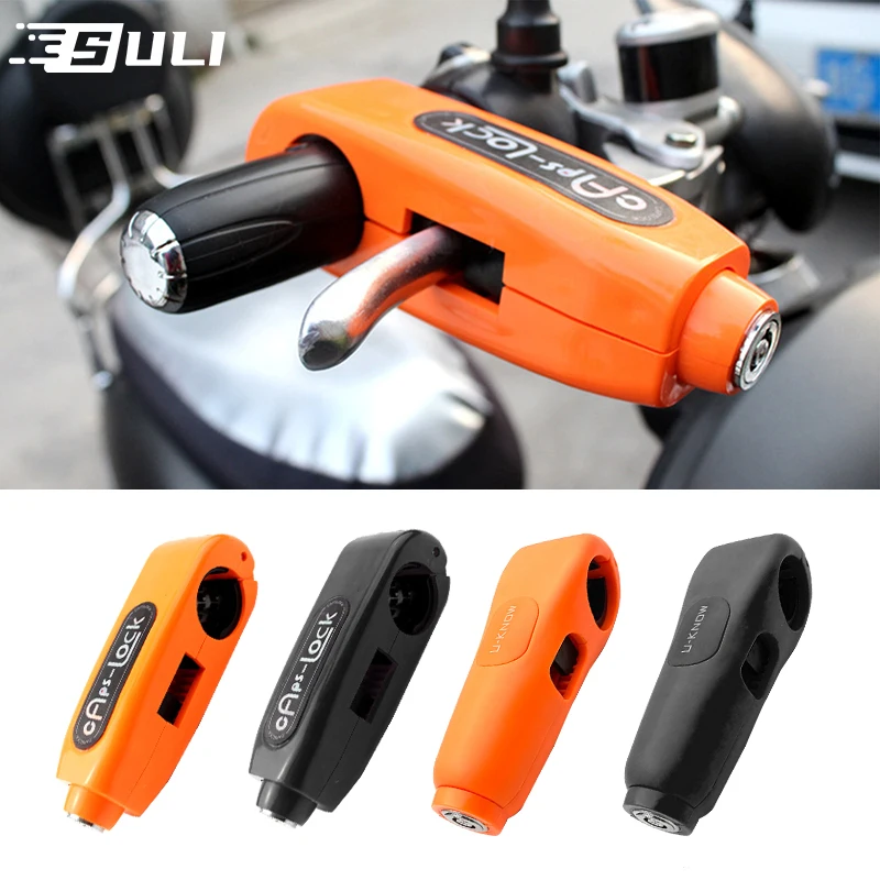 

Motorcycle Grip Lock CNC Security Safety Locks Handlebar Handset Brake Lever Disc Locking Fit Scooter ATV Anti-theft Motor Lock