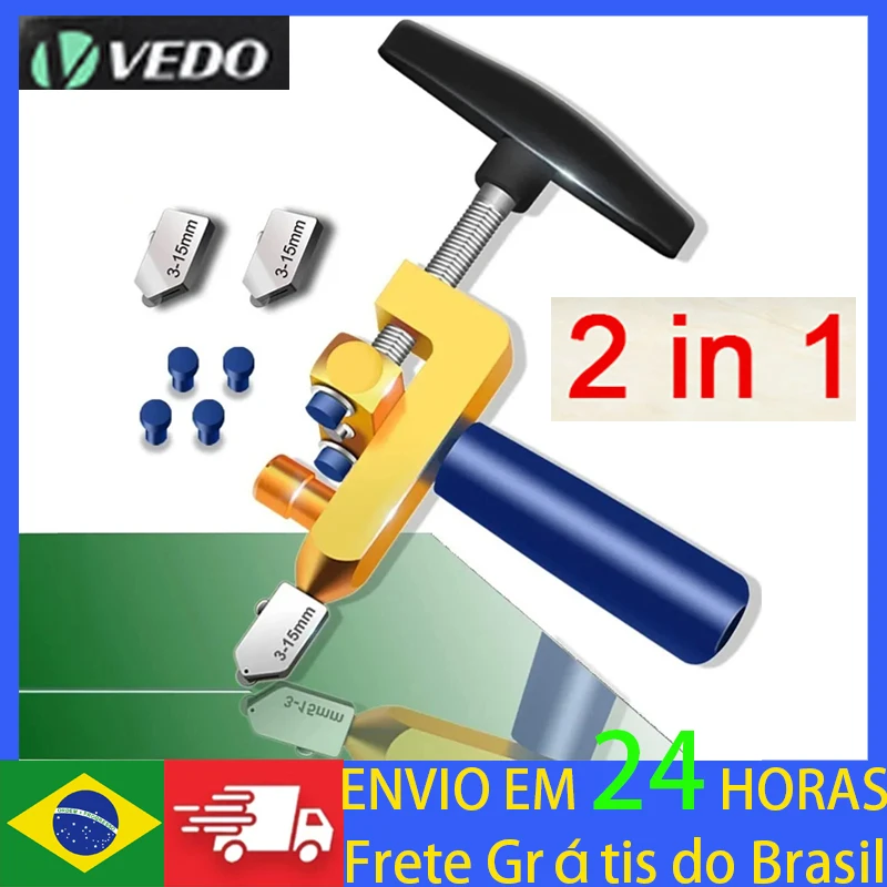 8PCS Multi-function Glass Cutting Tool Manual Glass Tile Opener Hand-Held 2 In 1 Ceramic Tile Glass Cutting One-piece Cutter