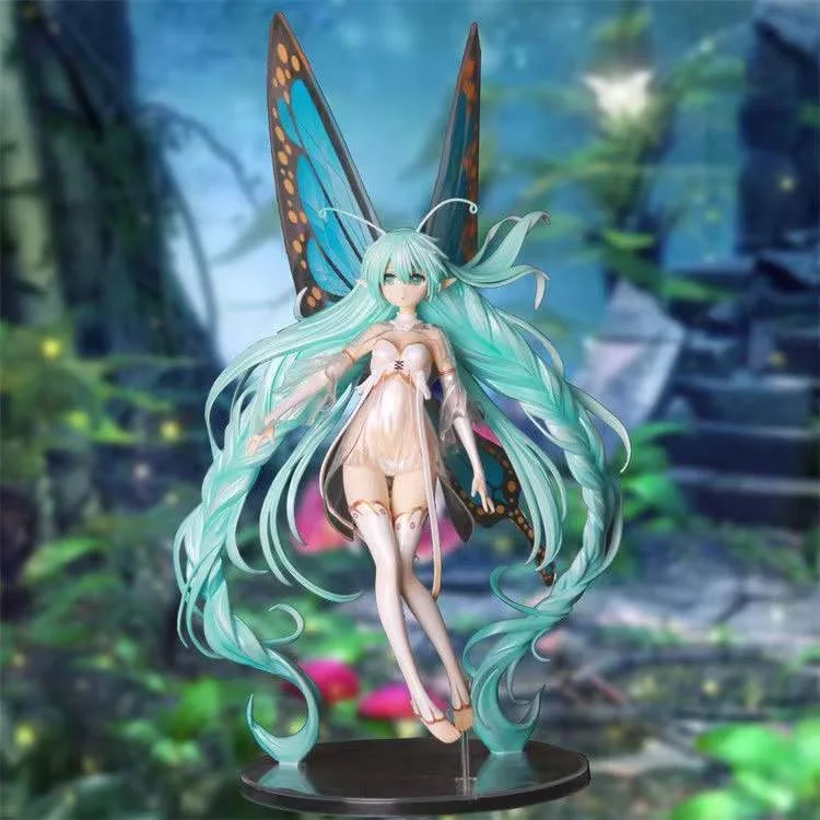 

2022 New Anime Hatsune Miku Action Figures Modified Two-dimensional Beautiful Girl's First Tone Future Butterfly Ji Model Toys