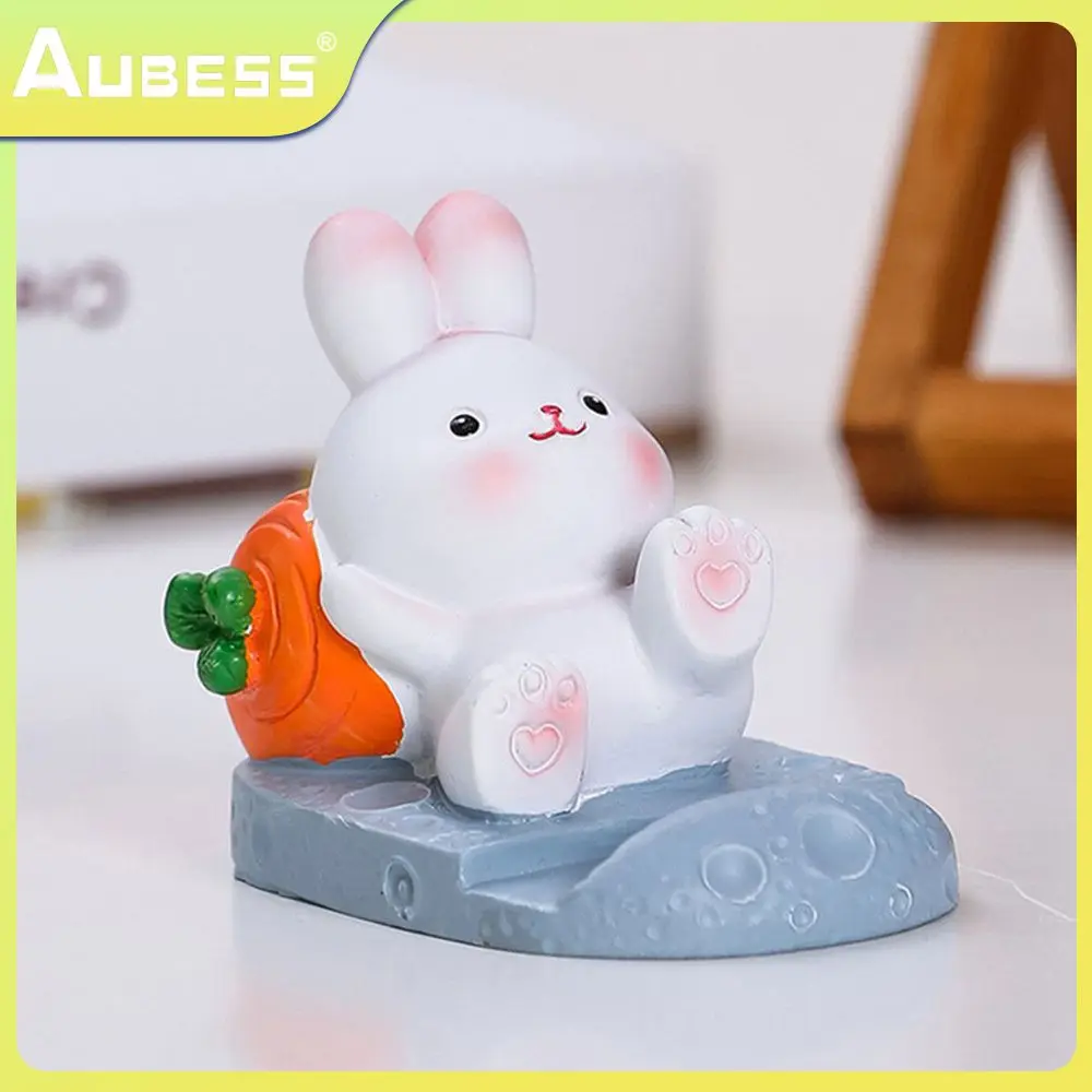 

Creative Desk Cell Phone Bracket Within 12 Inches Mobile Phone Holder Small White Rabbit Phone Stand Universal Lightweight Cute