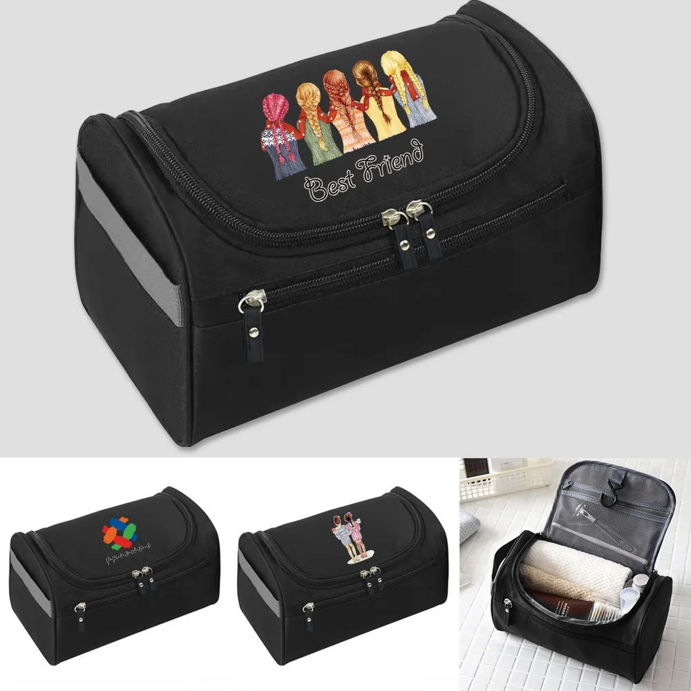 

Travel High Quality Makeup Bags Friends Print Cosmetic Bag Toiletries Organizer Waterproof Storage Neceser Hanging Home Wash Bag