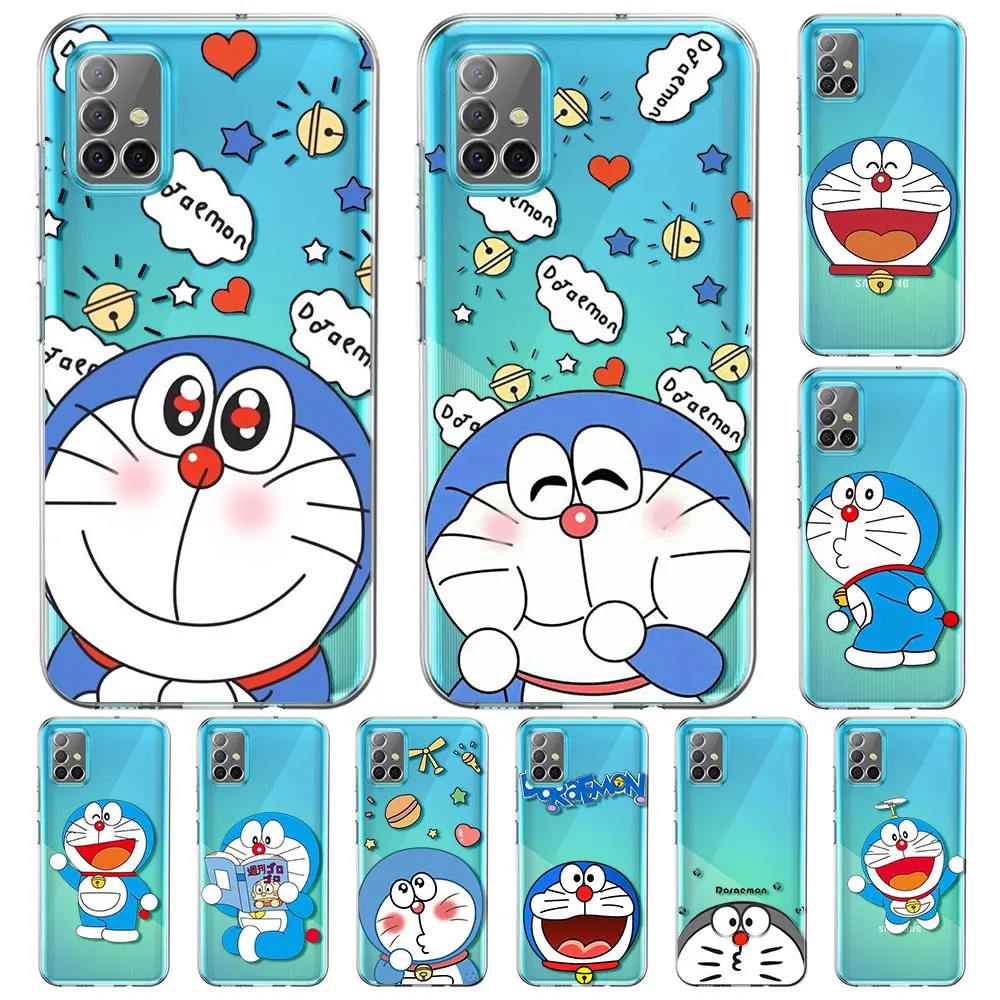 

Doraemon Clear Case For Samsung Galaxy A52 A12 A51 A32 A21s A71 A32 A22 50 A70 A31 A72 5G Phone Cover