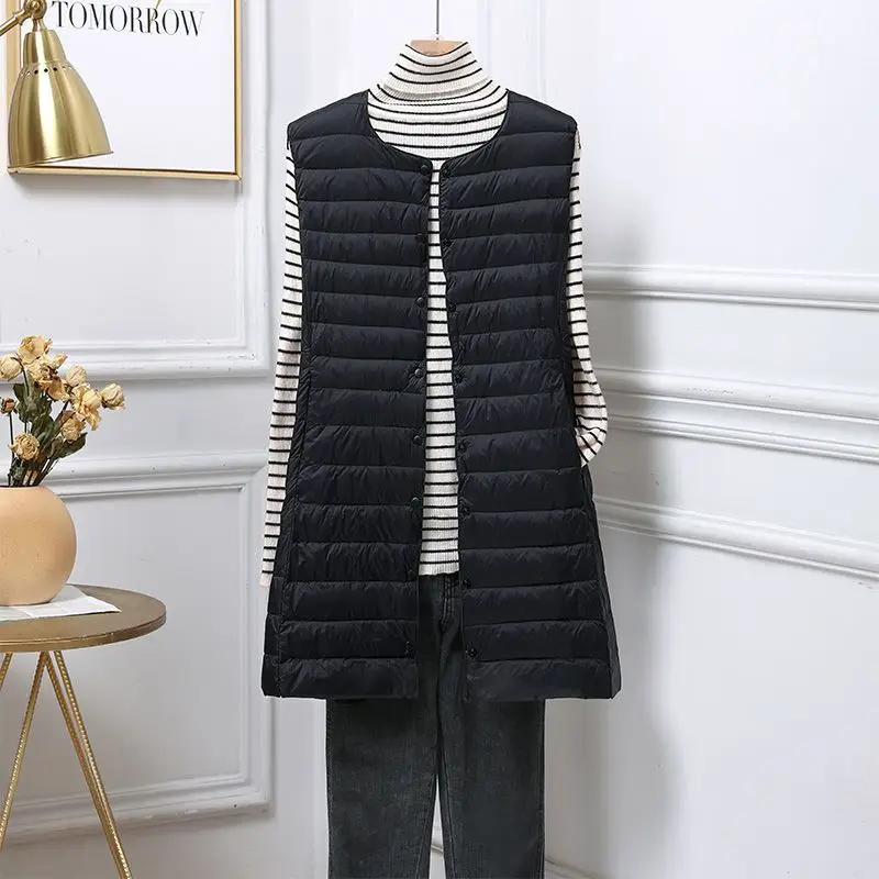

Women's Warm Vest Spring 2023 Lightweight Padded Jackets Ultralight Winter Light Quilted Coats Puffer Woman Duck Down Coats P16