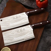 damascus grain stainless steel sharp kitchen kitchen knife household chef fruit slicer cut dual purpose chopper