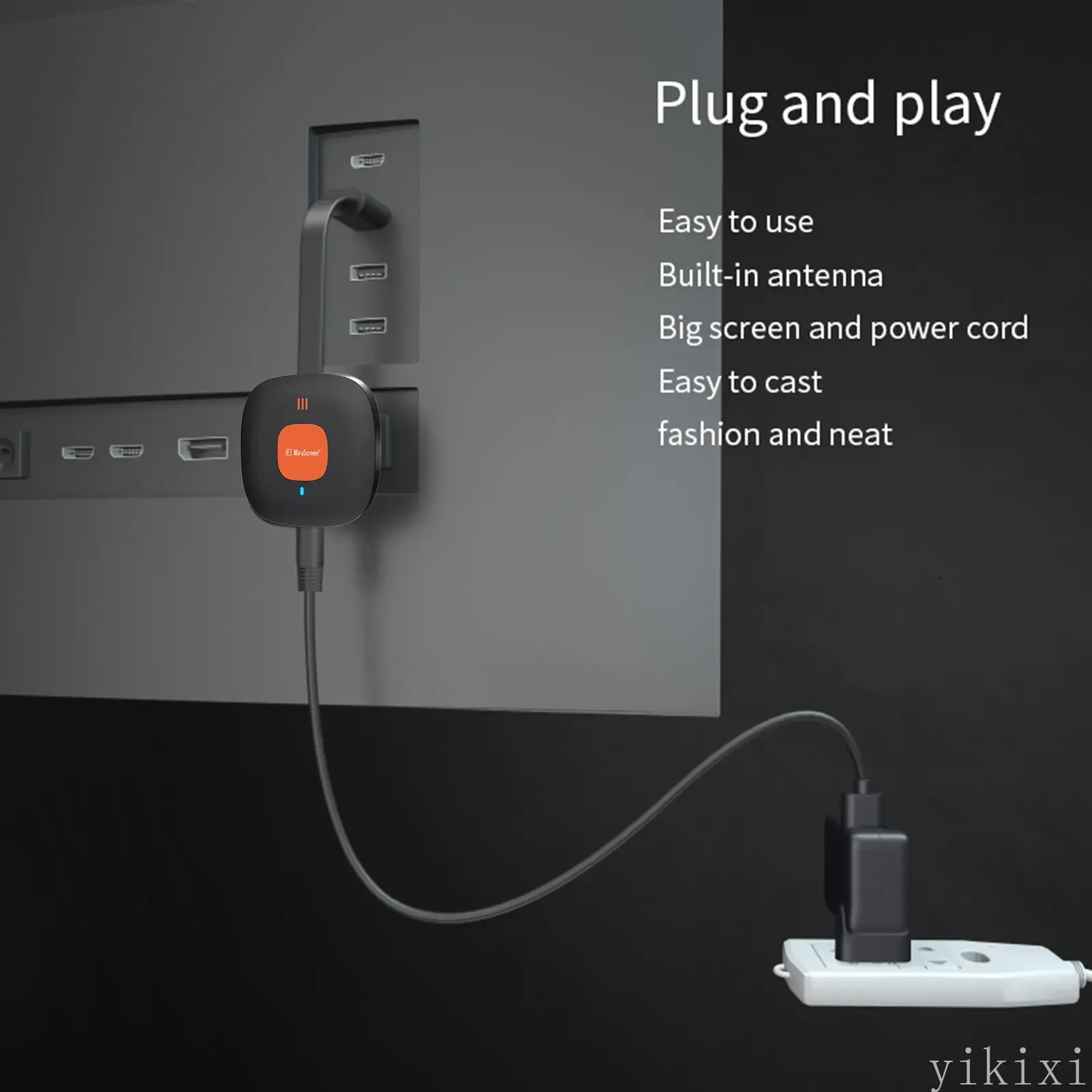 Беспроводной Wi-Fi ТВ-ключ-приемник HDMI-совместимый с Miracast Airplay DLNA Android IOS