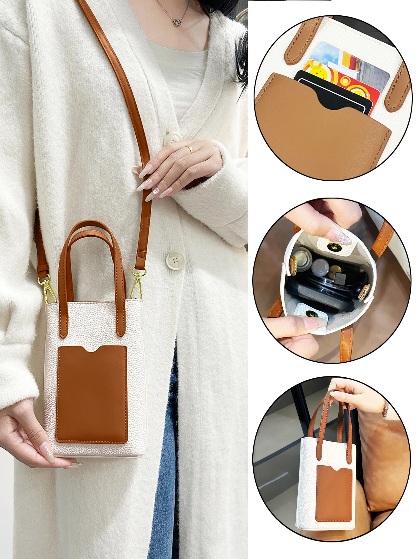 Женская сумка через плечо из мягкой искусственной кожи