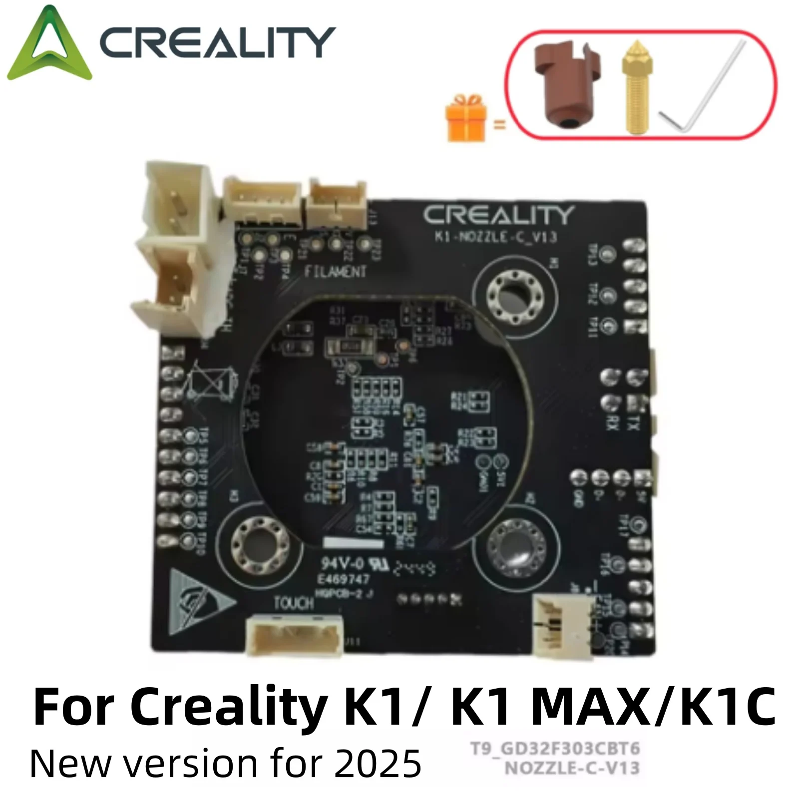 

Адаптерная плата Creality K1_T9_GD32F303CBT6 для K1C K1 K1 MAX