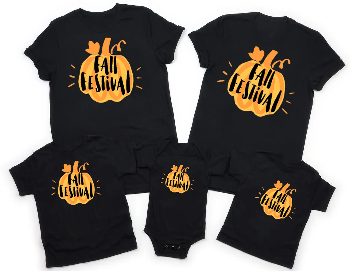 It's Fall Yall Shirt 2022 Thanksgiving Pumpkin Matching Outfits Mommy daddy me Clothes Casual Print T-Shirts Family Look