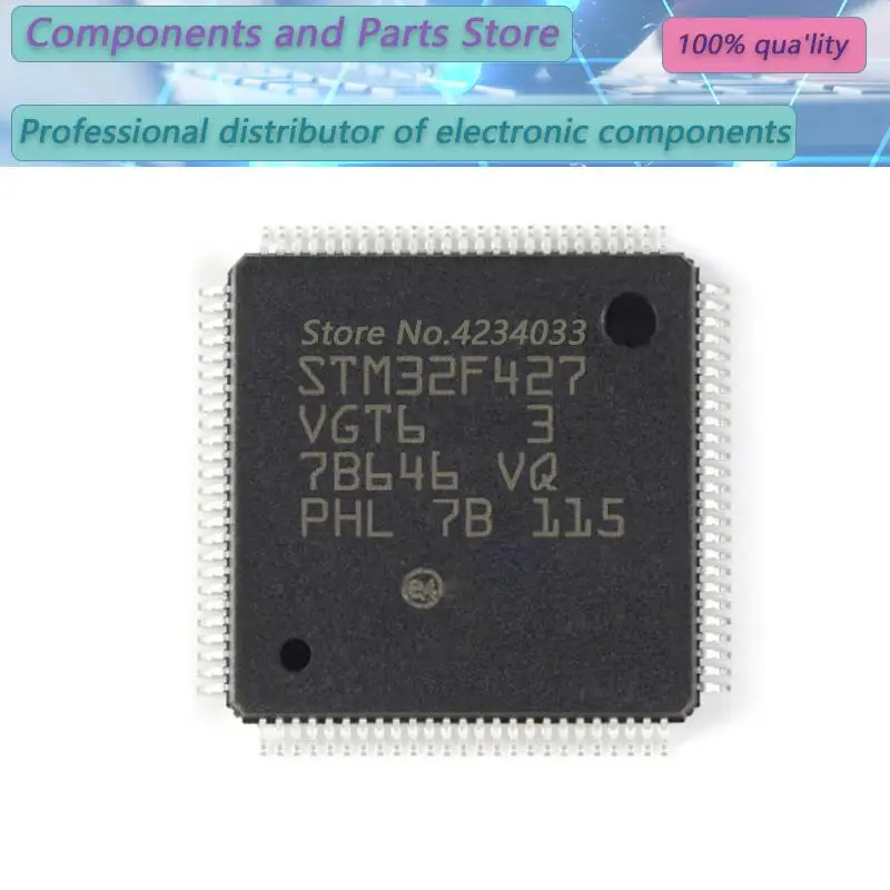 

1PCS STM32F427VGT6 STM32F427VG STM32F4 LQFP-100 NEW100% STM32 F427VGT6