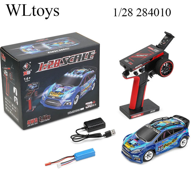 Топ WLtoys 284010 1/28 с фонариками 2,4G 4WD 30 км/ч Металлическое шасси электрические высокоскоростные внедорожники Дрифт радиоуправляемые автомобили для взрослых подарок