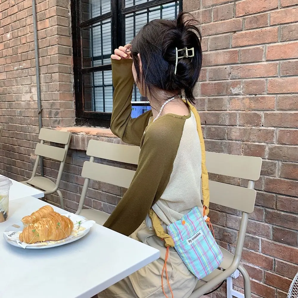 Модные Повседневные кошельки для наушников клетчатая сумка монет женская через