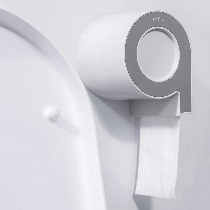 

Creative Toilet Paper Boxes Wall Roll Towel Waterproof Toilet Paper Boxes Rolling Tray Salle De Bain Bathroom Storage DE50CZH